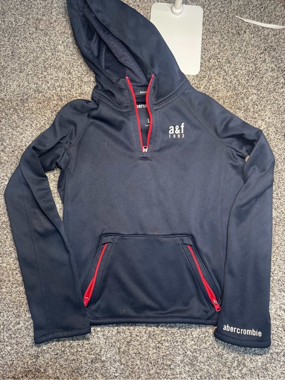 boys ABERCROMBIE 1/4 zip hoodie